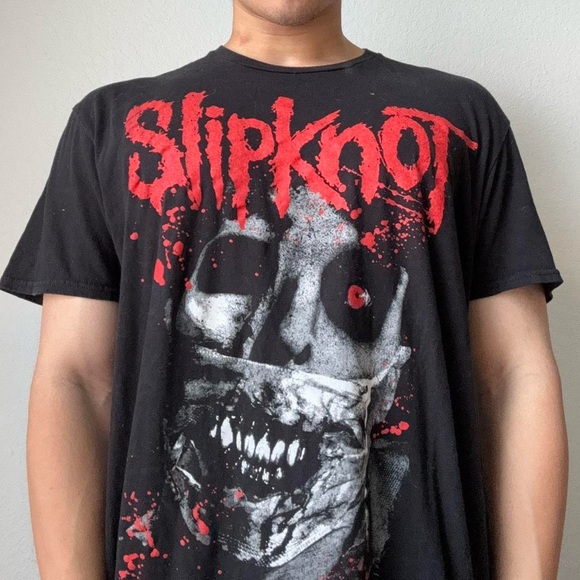 Slipknot "Wait & Bleed" Band AOP Graphics Black Tee Shirt - Picture 6 of 6
